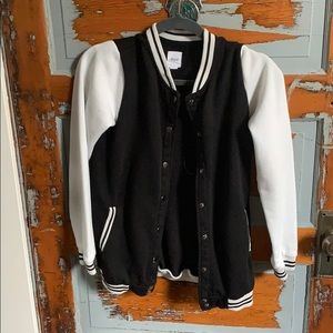 Black and White Bomber Jacket